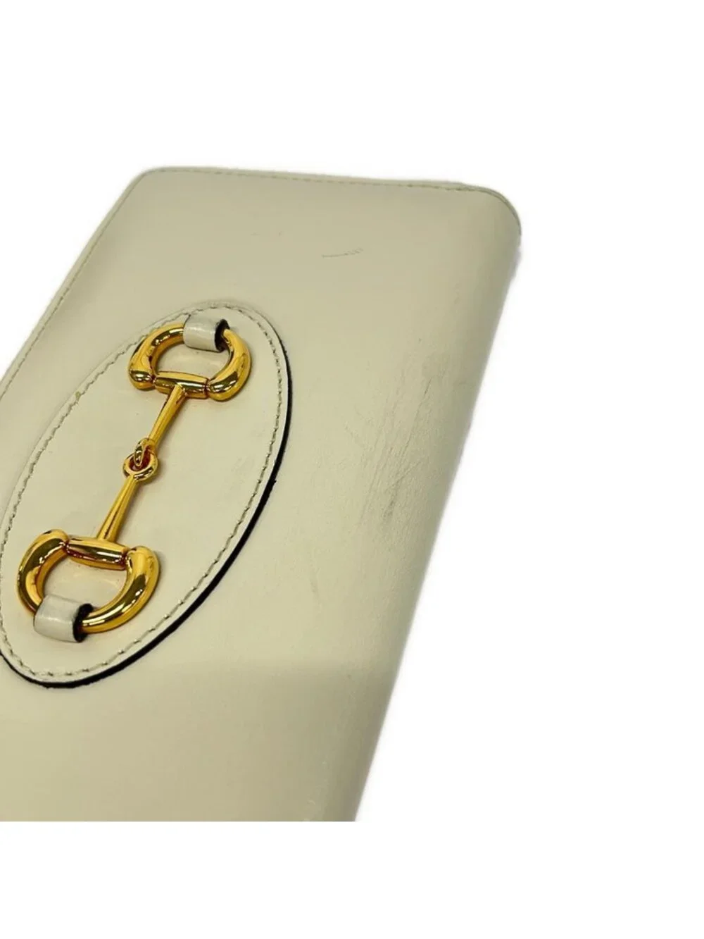 Gucci Wallet Horsebit Ivory Zip Around Leather - Picture 8 of 12